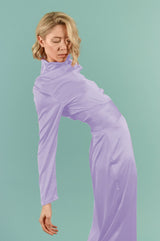 Silk Turtleneck Draped Midi Dress - ourCommonplace