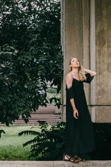 Pleated Black Dress - ourCommonplace