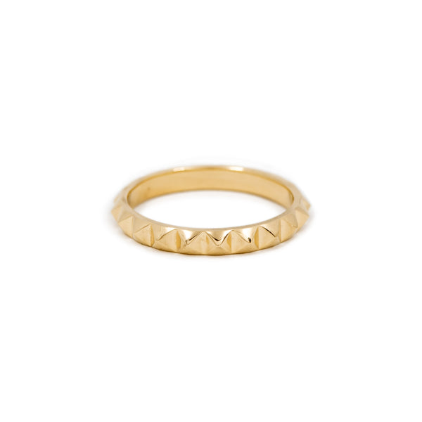 Debbie Ring - Pyramid Spike Ring in 14k Yellow Gold - ourCommonplace