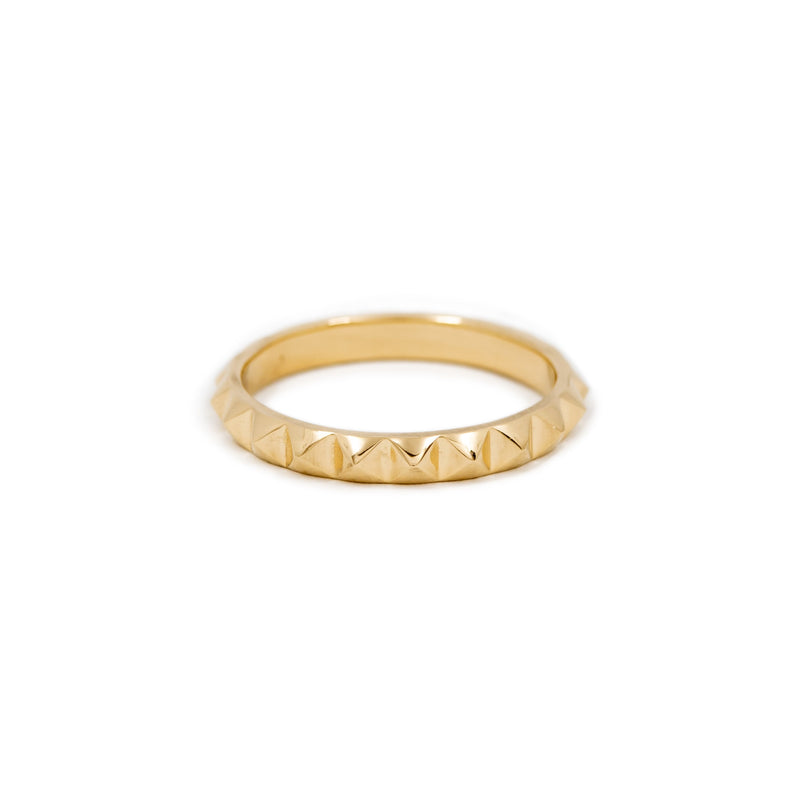 Debbie Ring - Pyramid Spike Ring in 14k Yellow Gold - ourCommonplace