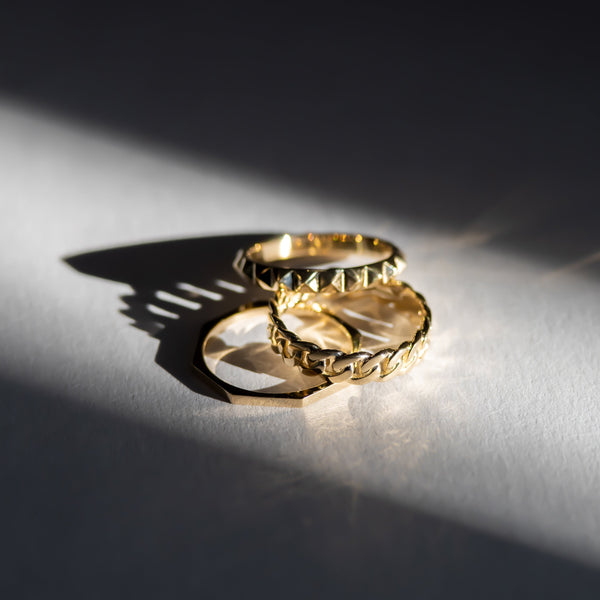 Octagon Ring  - 14k Yellow Gold - ourCommonplace