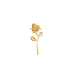 Devotion - Rose Earring 14k Yellow Gold (Single) - ourCommonplace