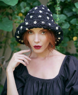 FLORA Crochet Hat, in Black - ourCommonplace