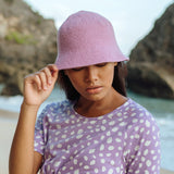 FLORETTE Crochet Bucket Hat, in Lilac Purple - ourCommonplace