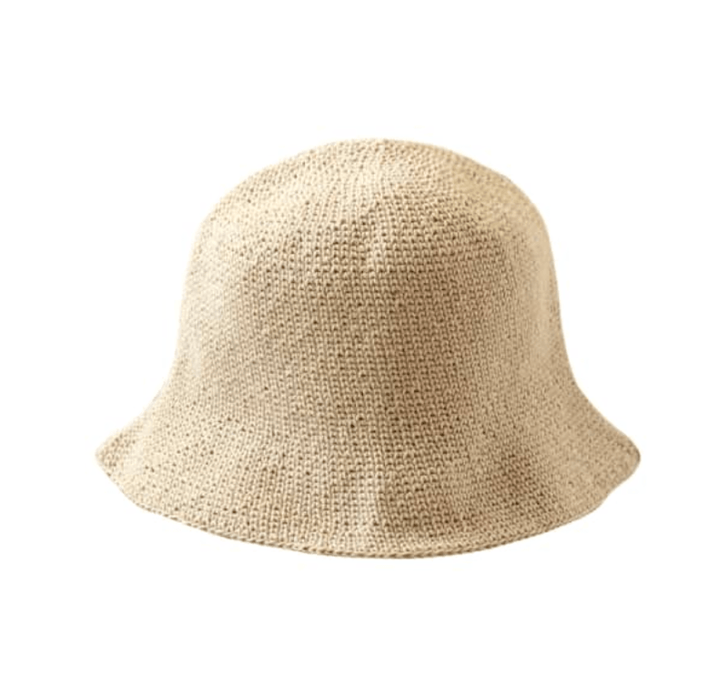 Brunna Co  FLORETTE Crochet Bucket Hat, in Nude White