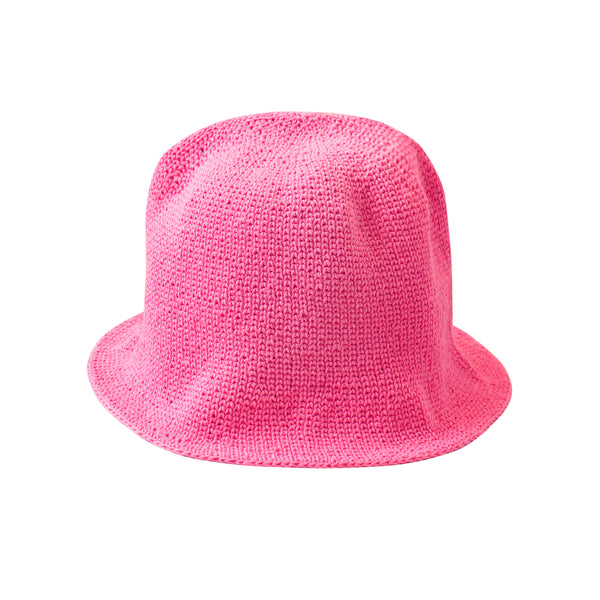 FLORETTE Crochet Bucket Hat, in Pink - ourCommonplace