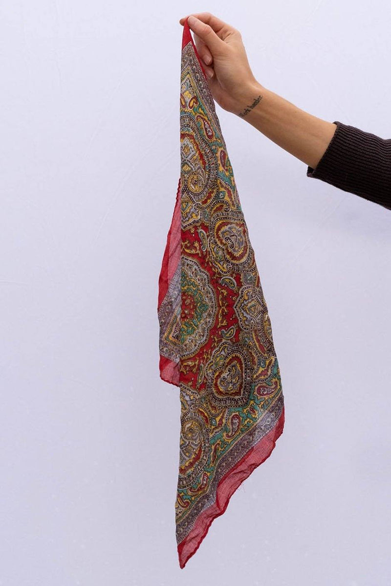 Vintage Freya Bandana in Chilli Paisley - ourCommonplace