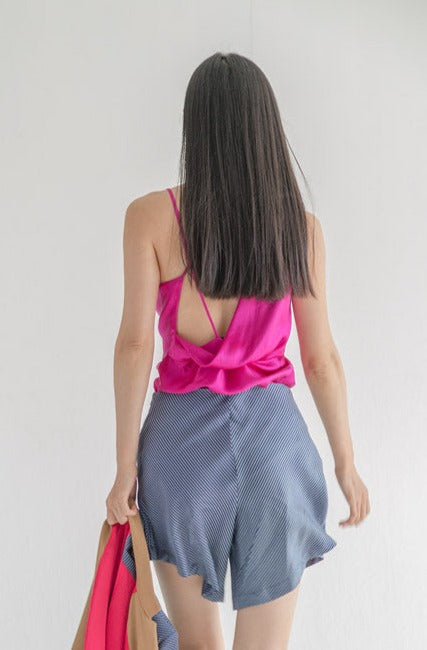 THALIA Silk Draped Blouse - ourCommonplace