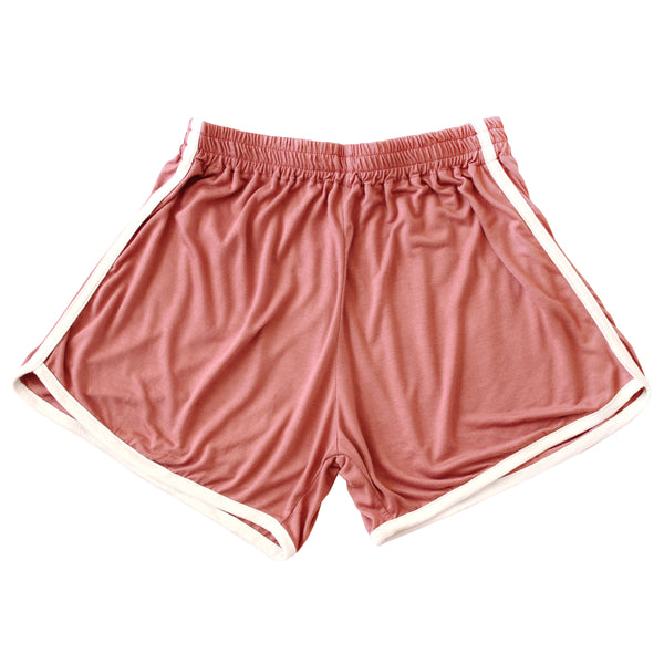 GIRL Seaside Runner Bamboo Shorts, in Desert Rose - ourCommonplace