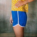 GIRL Seaside Runner Bamboo Shorts, in Sea Blue - ourCommonplace