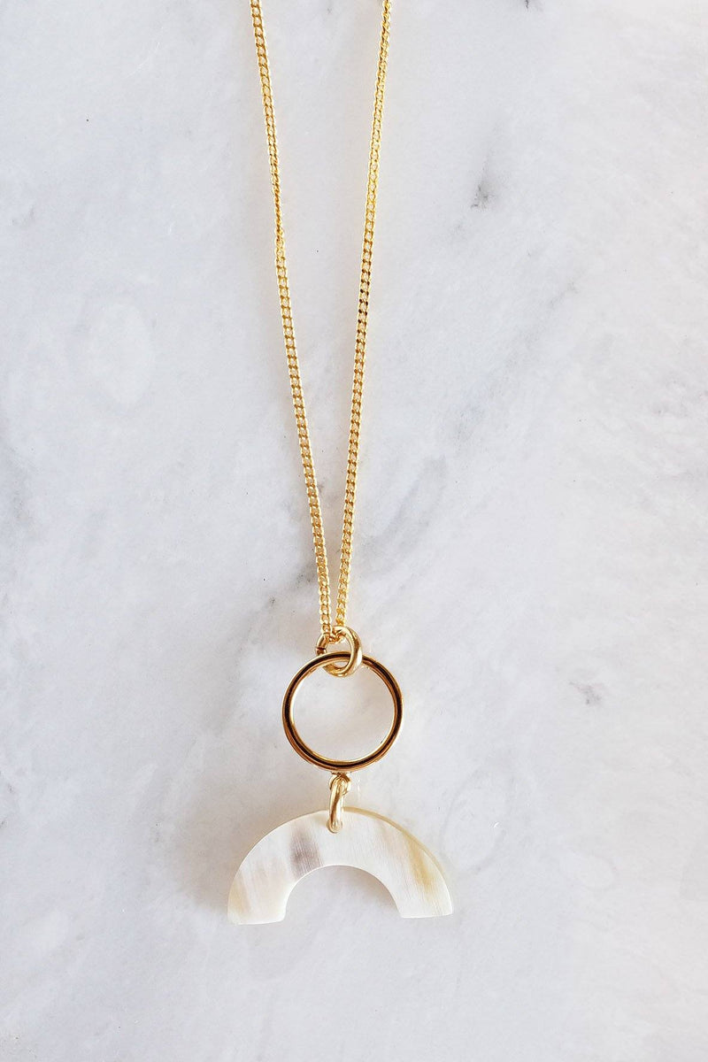 Hanh Tinh Geo Icon Horn Pendant Necklace - ourCommonplace