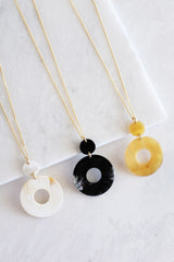Hoan Toan Donut Buffalo Horn Pendant Necklace - ourCommonplace