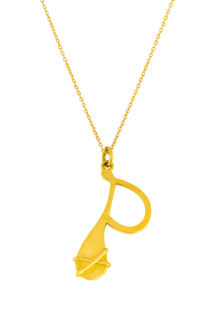 Heirloom 'P' Alpha Charm Necklace - ourCommonplace
