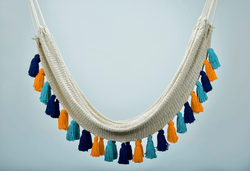 Deluxe Natural Cotton Hammock With Hue Inspired Tassels - ourCommonplace