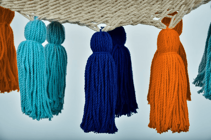 Deluxe Natural Cotton Hammock With Hue Inspired Tassels - ourCommonplace