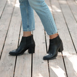 Heeled Chelsea Commuter Boot Black - ourCommonplace