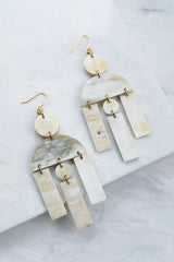 Hoang Hau 16K Gold-Plated Brass Buffalo Horn Geometric Statement Earrings - ourCommonplace