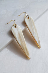 Ha Long 16K Gold Plated Teardrop Buffalo Horn Earrings - ourCommonplace