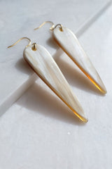 Ha Long 16K Gold Plated Teardrop Buffalo Horn Earrings - ourCommonplace