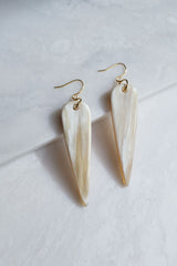 Ha Long 16K Gold Plated Teardrop Buffalo Horn Earrings - ourCommonplace