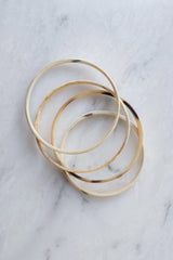 Sa Pa Minimal Genuine Buffalo Horn Bangle Bracelets, Set of 4 - ourCommonplace