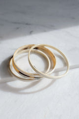 Sa Pa Minimal Genuine Buffalo Horn Bangle Bracelets, Set of 4 - ourCommonplace