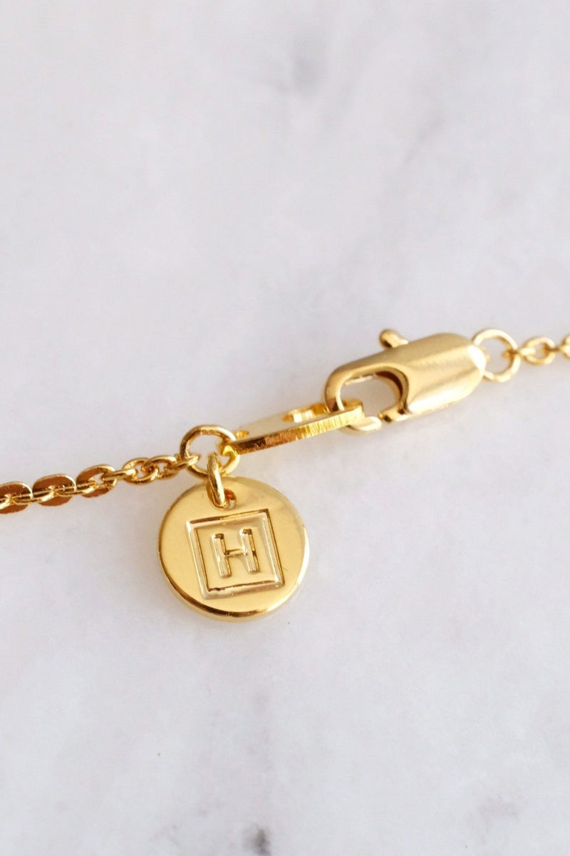 Da Lat 16K Gold Plated Rectangular Bar Buffalo Horn Pendant Necklace - ourCommonplace