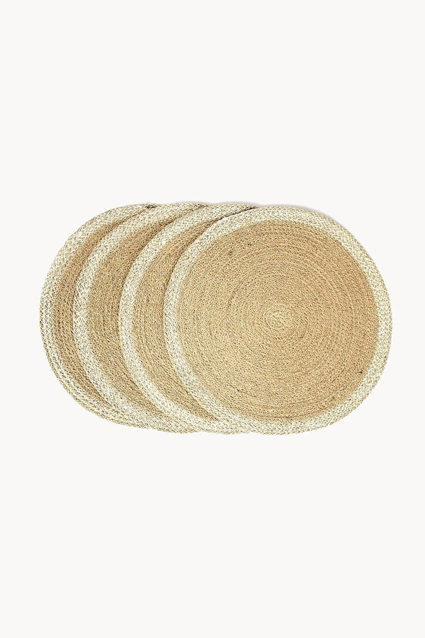 Agora Hand-Braided Jute Placemats - Natural (Set of 4) - ourCommonplace