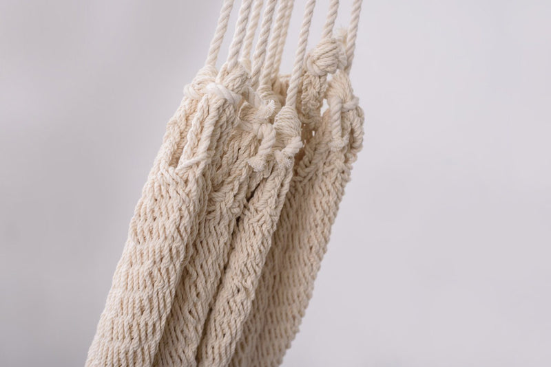 Deluxe Natural Cotton Hammock With Rainforest Inspired Tassels - ourCommonplace
