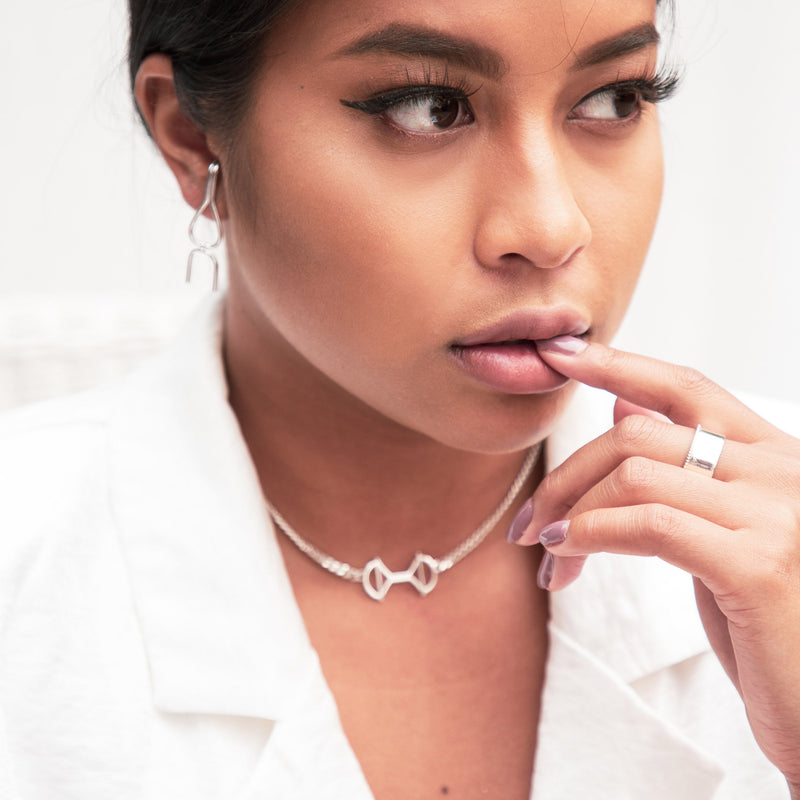 Lock Link Necklace Silver - ourCommonplace