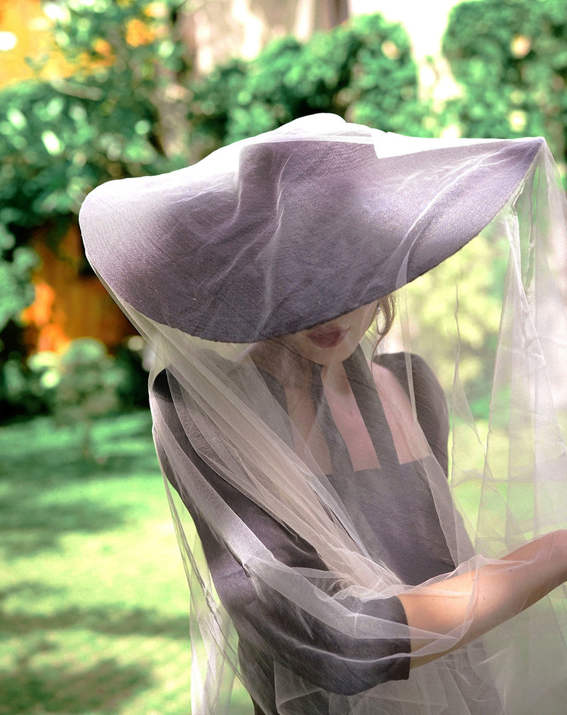 Lola Wide Brim Jute Straw Hat, in Black - ourCommonplace