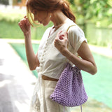 LYON Macrame Tote Bag, in Lilac - ourCommonplace