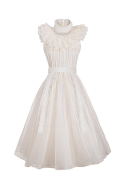 BOTTLEBRUSH ORGANZA DRESS IVORY - ourCommonplace