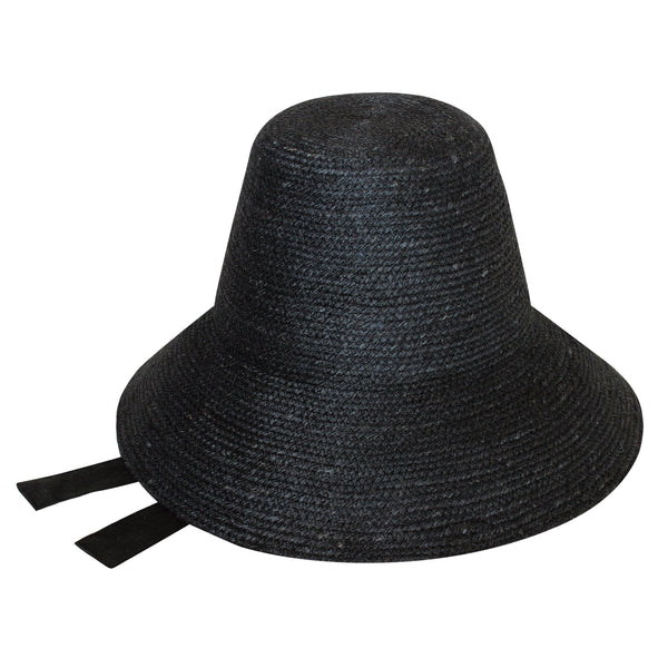 MEG Jute Straw Hat, in Black - ourCommonplace