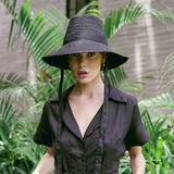 MEG Jute Straw Hat, in Black - ourCommonplace