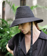 MEG Jute Straw Hat, in Black - ourCommonplace