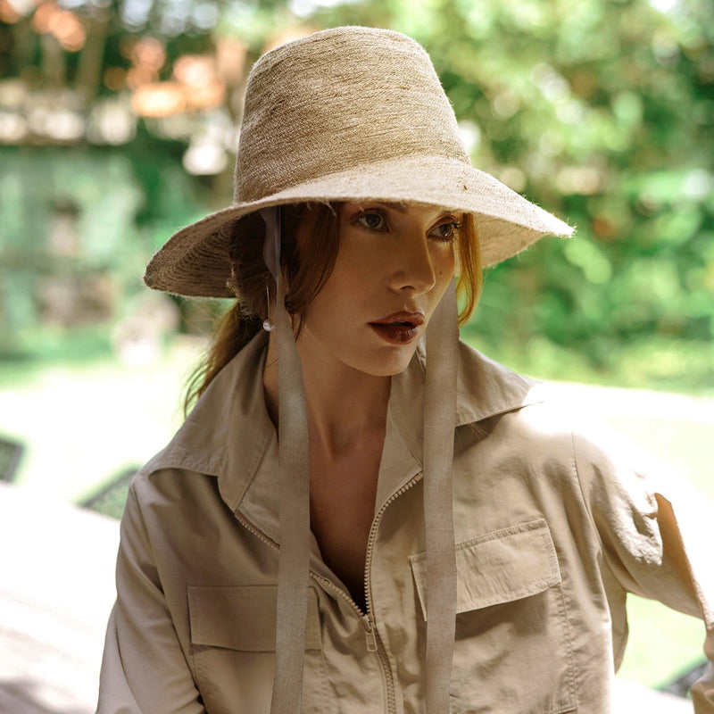 MEG Jute Straw Hat, in Nude Beige - ourCommonplace