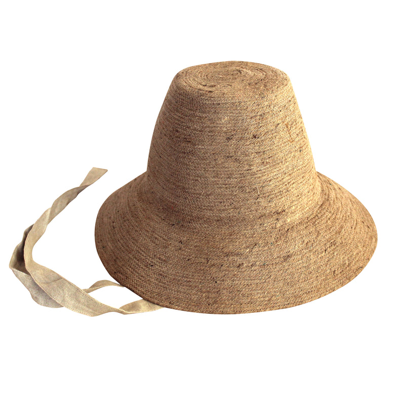 MEG Jute Straw Hat, in Nude Beige - ourCommonplace