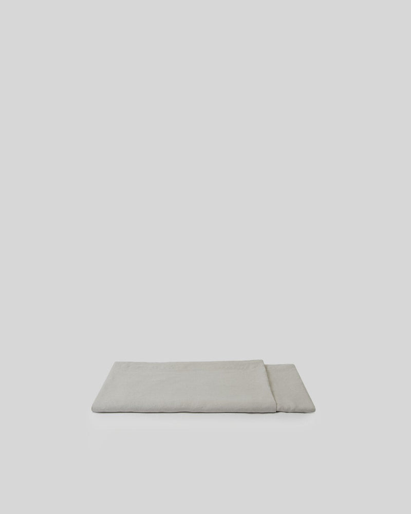 Marcel Linen Flat Sheet - Dove - ourCommonplace