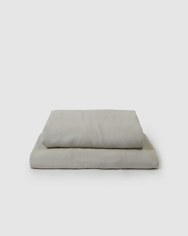 Marcel Linen Sheet Set - Dove - ourCommonplace