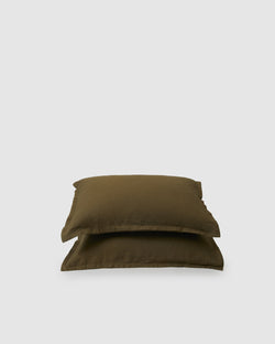 Marcel Linen Pillowcases (Pair) - Moss - ourCommonplace