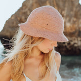 NALA Safari Jute Straw Hat, in Blush Pink - ourCommonplace