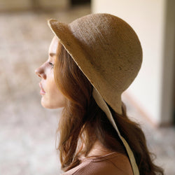 NALA Safari Jute Straw Hat, in Nude - ourCommonplace