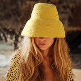 NAOMI Jute Bucket Hat, in Yellow - ourCommonplace