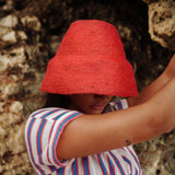 NAOMI Jute Bucket Hat, in Red - ourCommonplace