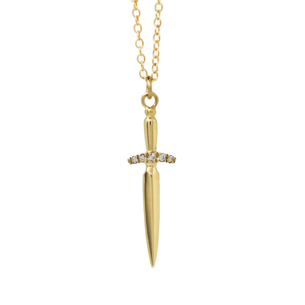 Fairy Dagger Necklace- 14k Yellow Gold - ourCommonplace