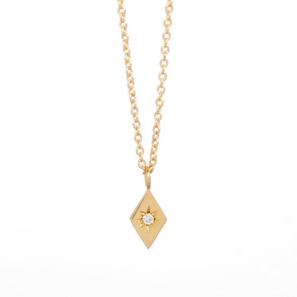 Diamond North Star Necklace - 14k Yellow Gold - ourCommonplace