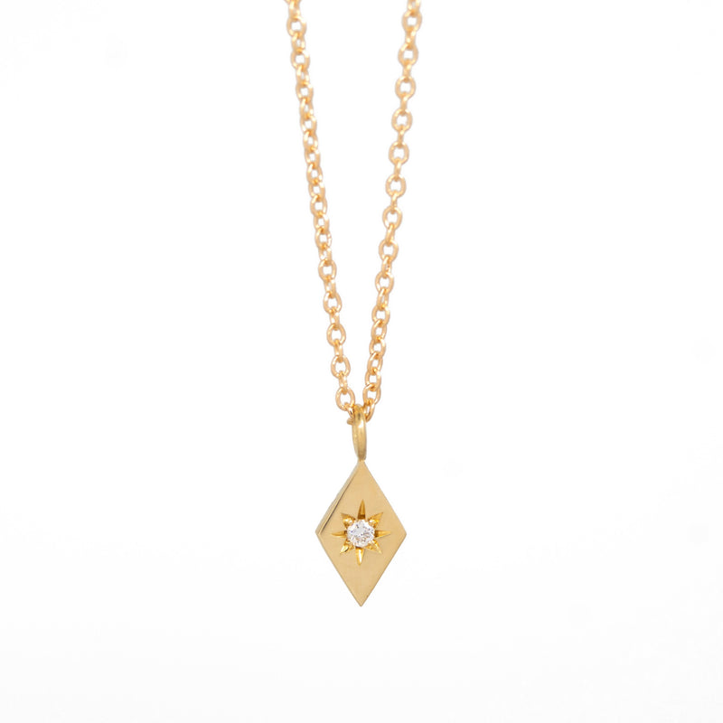 Diamond North Star Necklace - 14k Yellow Gold - ourCommonplace