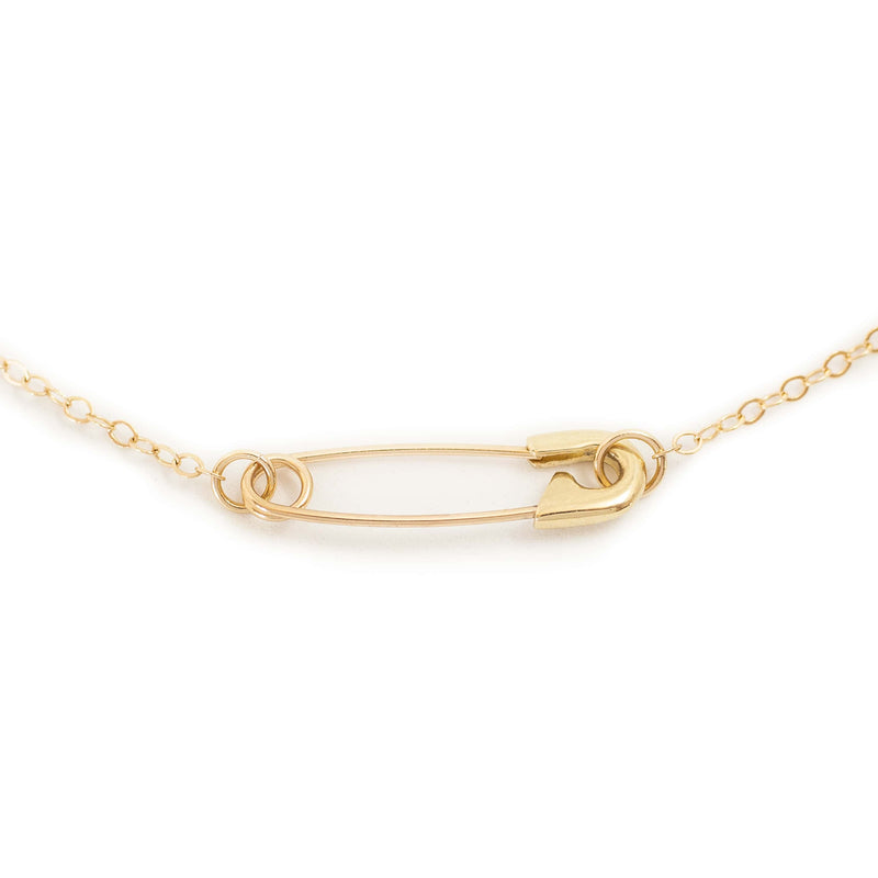 Safety Pin Necklace - 14k Yellow Gold - ourCommonplace