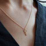 Circle Key Necklace - 14k Yellow Gold - ourCommonplace